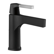 Delta Zura Single Handle Faucet, Less Pop Up, Chrome/Matte Black, 574-CSLPU-DST