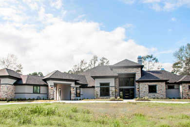 Transitional exterior home photo in Houston