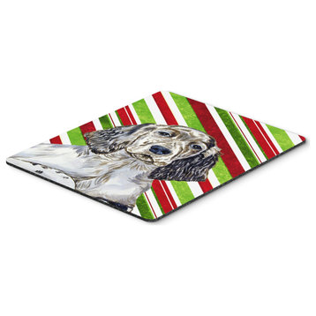 English Setter Candy Cane Holiday Christmas Mouse Pad/Hot Pad/Trivet