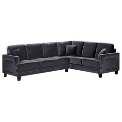 Transitional Sectional Sofas by Meridian Furniture