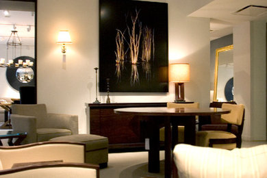 Trendy living room photo in New York