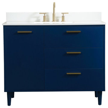 Elegant Decor Baldwin Bathroom Vanity Blue