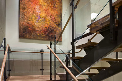 Contemporary staircase in New York.