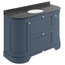 1200 mm 2-Drawer, 2-Door Basin Cabinet, Stiffkey Blue