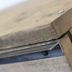 Ceylan Reclaimed Scaffolding Board Long Low Slimline Drawer Unit on Wheels - Decorative Chests & Cabinets