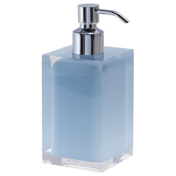 Square Sky Blue Countertop Soap Dispenser