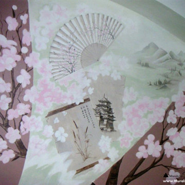 Japanese motives mural
