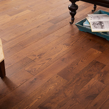 Cozy, Traditional Great Room - Elegance Flint, Solid, White Oak Hardwood
