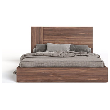 Nova Domus Asus Italian Modern Walnut Bed, Queen