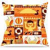 Tobe Fonseca "Summer" Orange Seasonal Throw Pillow, Indoor, 16"x16"