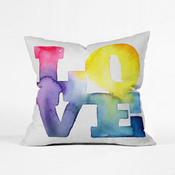 Be-Loved Watercolor Pillow Cover - Decorative Pillows