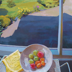 "Porch Pomodoro" by Susan Stephenson, oil on panel,  48"x24" - Artwork