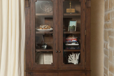 Inspiration for a mediterranean family room remodel in Santa Barbara