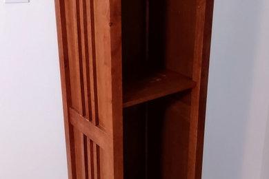 Interior Bedroom Free-Standing Bookcase and End Table