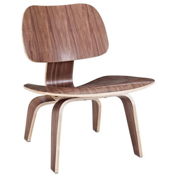 Modway Furniture Fathom Wood Lounge Chair, Walnut
