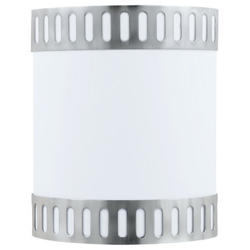 18W Wall Lamp G24Q-2 Socket, Brushed Steel Finish, White