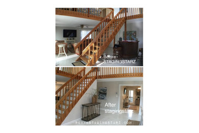Beach style staircase photo in Other