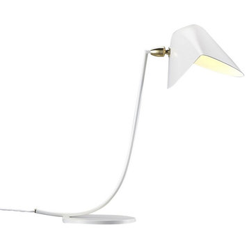 Erkstrom Desk Lamp, White/ Brass