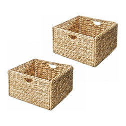 Woven Hyacinth Storage Basket - Baskets