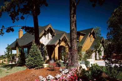 Rustic exterior home idea in Salt Lake City