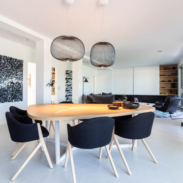 Décoration séjour d'une villa en bord de mer