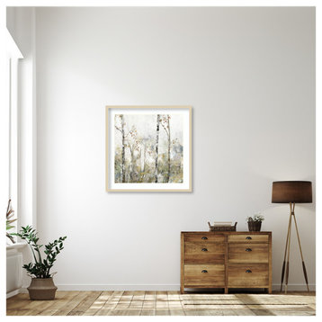 Soft Birch Forest II by Allison Pearce Framed Wall Art 33 x 33