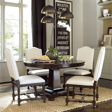 Proximity Cherry Wood Round 5 Piece Dining Table Set