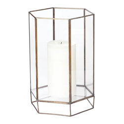 Glass Oriel Hurricane Candle Holder - Candleholders