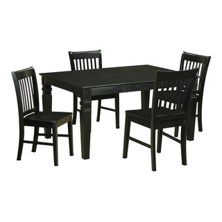 5-Piece Dining Room Set for Kitchen Table and 4 Chairs - Transitional ...