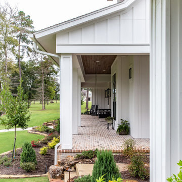 Reclaimed Brick with Board and Batten Modern Farmhouse on Acreage