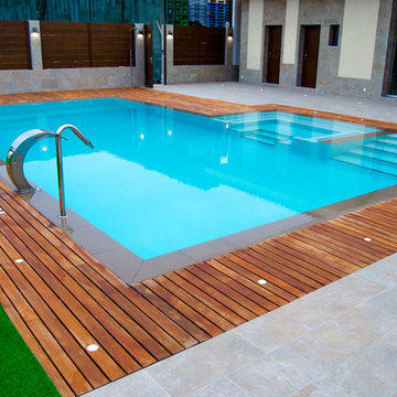 Espacio de relajación. Piscina y jardines.