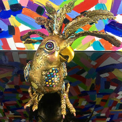 Tracey Keller Bronze Cockatoo Sculptures - Sculptures