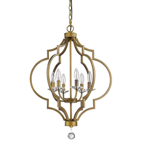 Acclaim Peyton 6-Light Chandelier IN11018RB - Raw Brass