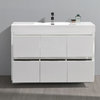 Fresca Valencia 48" Glossy White Free Standing Modern Bathroom  FCB8448WH-I