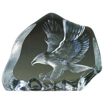 Eagle in Flight Crystal Sculpture