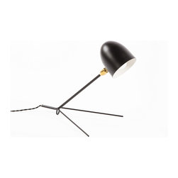 Lillian Table Lamp | Black/Brass - Table Lamps