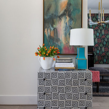 Bold And Colorful Living Room Fulshear TX