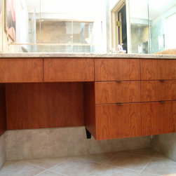 Cherry Wall Hung Vanity - Bathroom Vanities And Sink Consoles