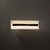 Porcelina Contour 21" Linear LED Bath Bar, Matte Black, Pleats Shade