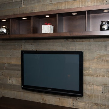 London Modern Barnboard Rec Room Wall