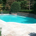 Limestone Swimming Pool Patio NJ - Traditional - Patio - New York - by ...