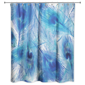 Peacock Feathers 1 71x74 Shower Curtain