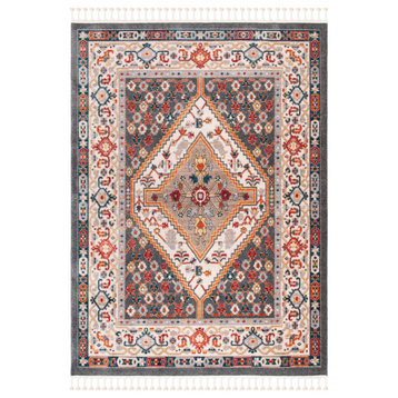 Safavieh Farmhouse Fmh812H Traditional Rug, Charcoal and Ivory, 4'0"x5'4"