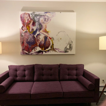 Contemporary Commissioned Colorful Abstract Canvas Paintings