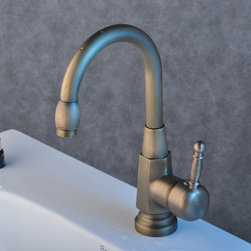 Antique Brass Single Handle Centerset Bathroom Sink Tap T0414 - Bathroom Sink Faucets