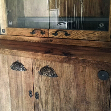 Rustic Oak Whisky Cabinet