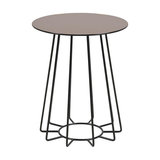 Casiar Lamp Table, Bronze Glass, Black Metal Base