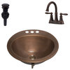 Bell Drop-In Copper Sink Kit With Pfister 4" Centerset Faucet & Drain