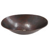 Aged Copper 17" Oval Copper Vessel Bathroom Sink