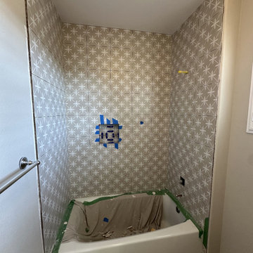 Patterned 12x12 Tile Bathroom Remodel — Rocklin, CA